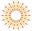 Radiation rays vector icon. Flat Radiation rays symbol is isolated on a white background.