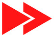 Rewind forward vector icon. Flat Rewind forward symbol is isolated on a white background.