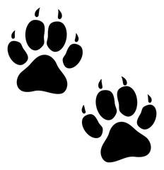 tiger footprints vector icon. flat tiger footprints symbol is isolated on a white background.