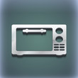 Microwave oven icon symbol. 3D style. Trendy, modern design with space for your text . Raster
