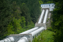 Metal Water Pipes Of Hydroelectric Power Station