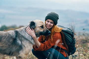 woman with dog