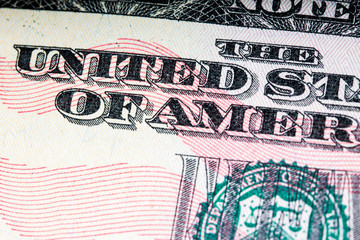 Wall Mural - Fifty American dollars macro close-up 2