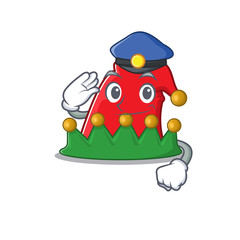 Sticker - Elf hat Cartoon character dressed as a Police officer