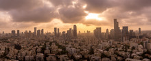 Tel Aviv, Ramat Gan, Givatayim Aerial View In Israel