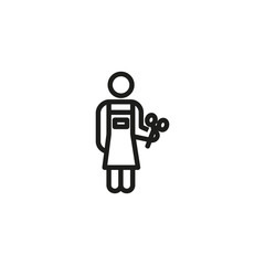 Barber thin line icon. Hair, style, barber isolated outline sign. Service and beauty business concept. Vector illustration symbol element for web design and apps