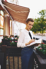 Wall Mural - young man in restaurant