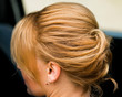 © julijacernjaka - Women's festive hairstyle, hair pulled up and pinned back