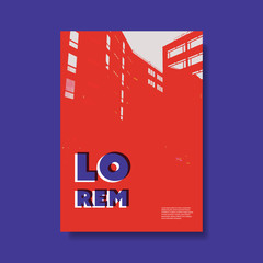 Wall Mural - Modern Style Flyer or Cover Design for Your Business with Urban Theme - Applicable for Business Reports, Presentations, Placards, Posters