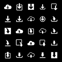 Wall Mural - download icon set vector design symbol