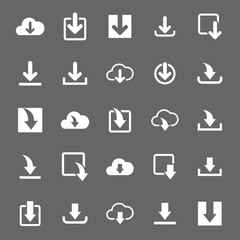 Wall Mural - download icon set vector design symbol