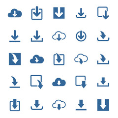 Wall Mural - download icon set vector design symbol