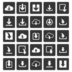 Wall Mural - download icon set vector design symbol