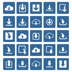 Wall Mural - download icon set vector design symbol