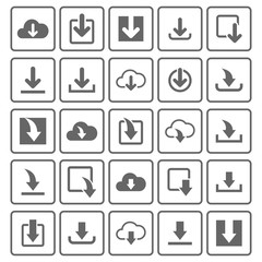 Wall Mural - download icon set vector design symbol