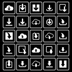 Wall Mural - download icon set vector design symbol
