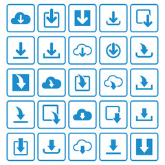 Wall Mural - download icon set vector design symbol