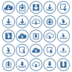 Wall Mural - download icon set vector design symbol