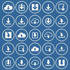 Wall Mural - download icon set vector design symbol