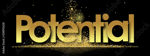 Cuadros en Lienzo Potential in golden stars background