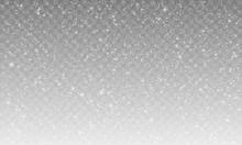 Differents Realistic Falling Snow Or Snowflakes. Isolated On Transparent Background.