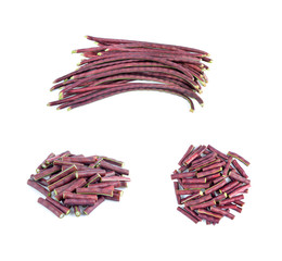 Poster - red     long beans slice isolated on background