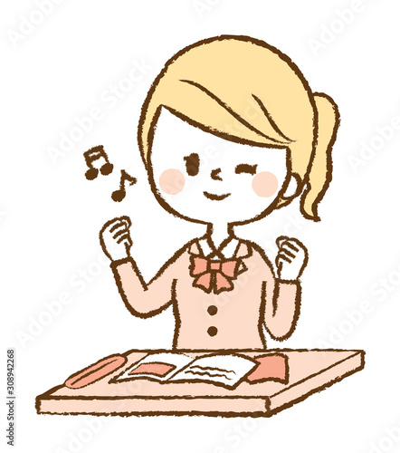 中学生 高校生 ガッツポーズ 勉強 イラスト 女の子 Stock Vector Adobe Stock 中学生 高校生 ガッツポーズ 勉強 イラスト 女の子 Stock Vector Adobe Stock