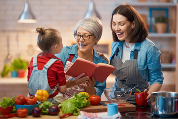 Wall Mural - Homemade food and little helper