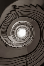 Modern Spiral Staircase In Black And White, Black And White Photo, Architecture Photography