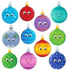 Sticker - Stylized Christmas ornaments theme set 2