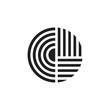 © Adnanjaya - letter cd stripes geometric circle linear logo vector