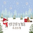 © Aleeza - Santa Claus. Christmas background. Christmas Greeting Card. Vector illustration. winter sale.