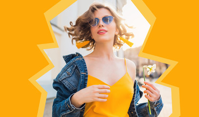 woman in yellow dress summer street style