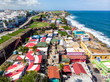 Aerial Drone Photo of La Perla in Old San Juan Puerto Rico