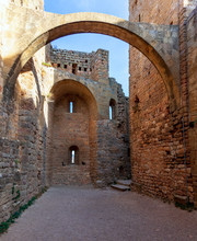 Inner Yard In The Castle Of Loarre, Spain