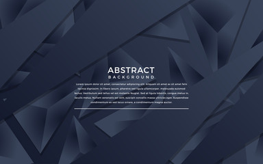 Abstract vector 3d geometry background, blue panorama.