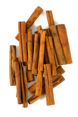 Sticker - cinnamon sticks isolated on white background