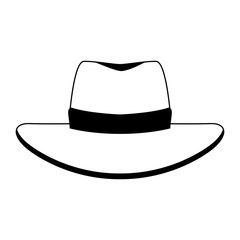 Sticker - Western hat icon, flat design