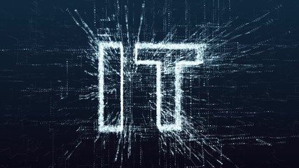 Wall Mural - information technology consists of numbers and symbols of the program code. a shortened abbreviation