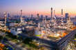 © Getty Gallery - Aerial view of twilight of oil refinery ,Shot from drone of Oil refinery plant.
