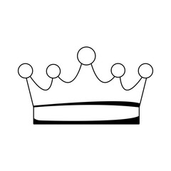 Canvas Print - queen crown icon, flat design