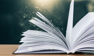 Wall Mural - christian open bible with light illustration