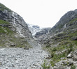 Wanderung zum Kjenndalsbreen Gletscher im Jostelalsbreen Nationalpark, Norwegen, Panorama
