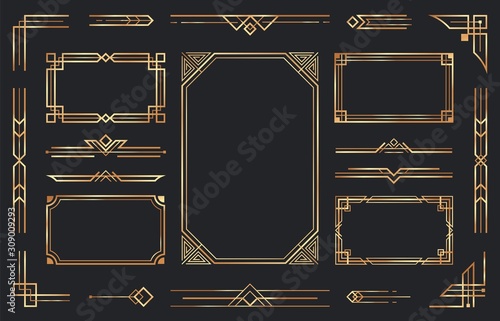 Photographie Golden art deco ornaments