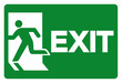 Exit Symbol Sign, Vector Illustration, Isolate On White Background Label. EPS10