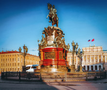 The Monument To Nicholas I (1859) In St. Petersburg, Russia