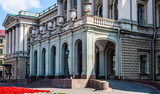 Fototapeta Nowy Jork - Fragment of Mariinsky Palace, also known as Marie Palace (1844), Neoclassical imperial palace on St Isaac's Square