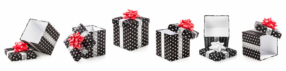 Black gift boxes collection