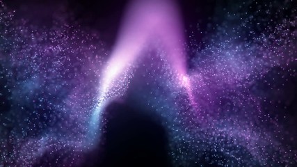 Wall Mural - 4k video. lines abstract. looped animation. wave pattern. dotted lines. neon waves. particles backgr
