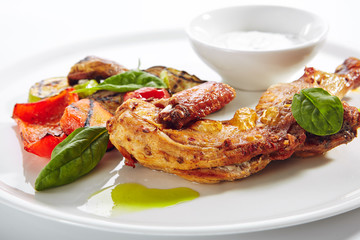 Sticker - Tapaka or Tabaka Chicken with Grilled Vegetables